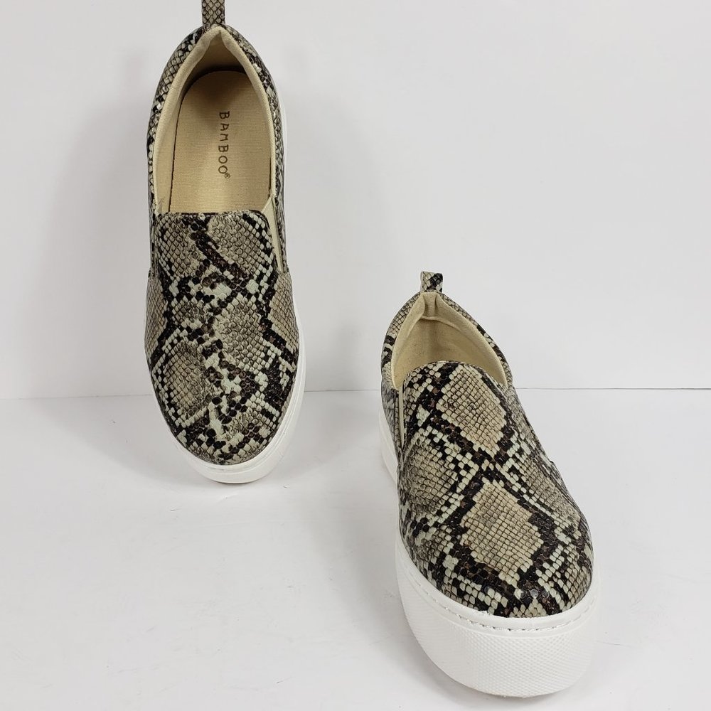 Women’s BAMBOO SNAKE PRINT FASHION SNEAKER SIZE 8 - Picture 4 of 9
